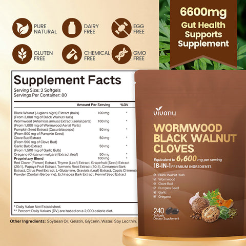 Black Walnut Wormwood Capsules