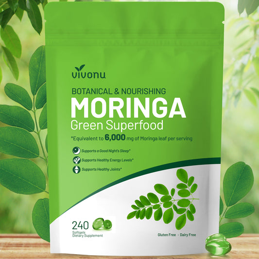 Cápsulas de hoja de moringa: extractos puros de hoja de moringa para una salud óptima.