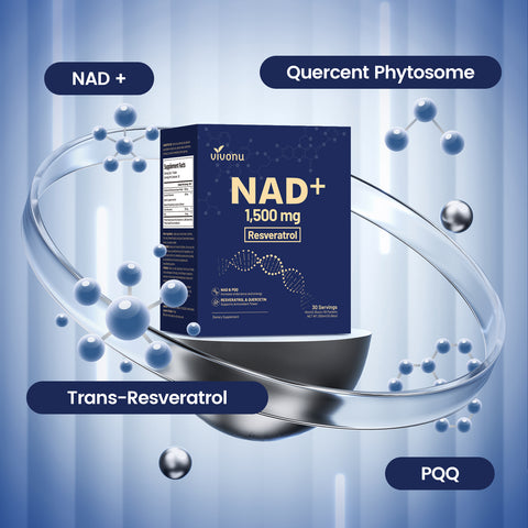 NAD Supplement 1500mg, Liposomal NAD Nicotinamide Riboside Resveratrol Supplements with PQQ, NAD+ Berry Flavor Sticks for Anti-Aging, Energy, Focus - 30 Packets