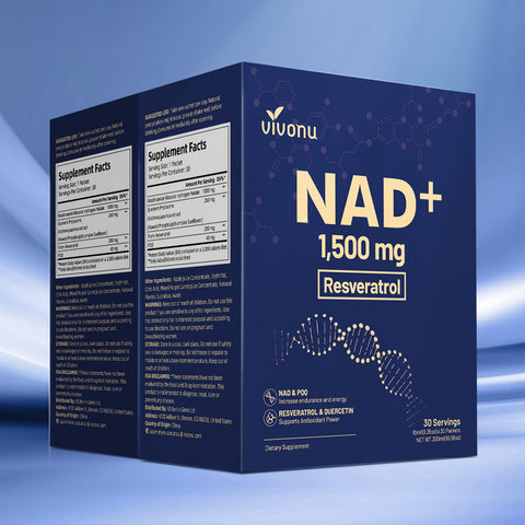 NAD Supplement 1500mg, Liposomal NAD Nicotinamide Riboside Resveratrol Supplements with PQQ, NAD+ Berry Flavor Sticks for Anti-Aging, Energy, Focus - 30 Packets