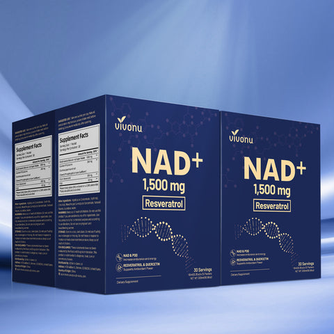 NAD Supplement 1500mg, Liposomal NAD Nicotinamide Riboside Resveratrol Supplements with PQQ, NAD+ Berry Flavor Sticks for Anti-Aging, Energy, Focus - 30 Packets