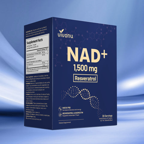 NAD Supplement 1500mg, Liposomal NAD Nicotinamide Riboside Resveratrol Supplements with PQQ, NAD+ Berry Flavor Sticks for Anti-Aging, Energy, Focus - 30 Packets