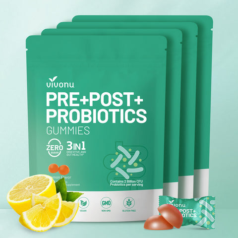 Probiotics for Digestive Health Gummies, 3 in 1 Intestinal Digestion, Contains 2 Billion CFU Probiotic, Zinc, Magnesium and Vitamin D3, Men's Probiotics for Women, Zero Sugar Non GMO 60 Gummy
