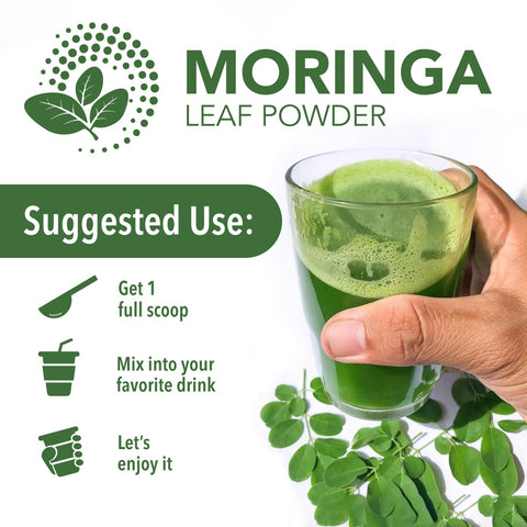 Organic Moringa Powder Moringa Oleifera Leaf Powder - VivoNu Nutrition