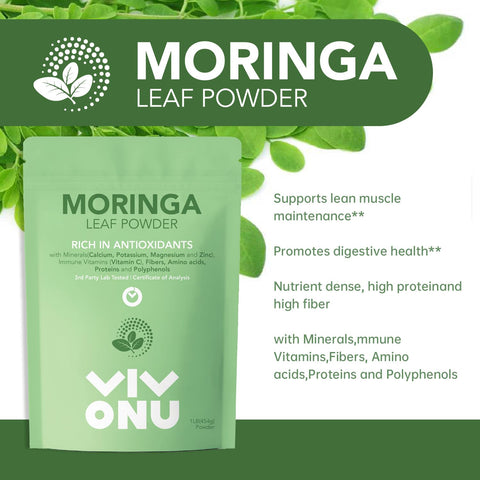 Organic Moringa Powder Moringa Oleifera Leaf Powder - VivoNu Nutrition