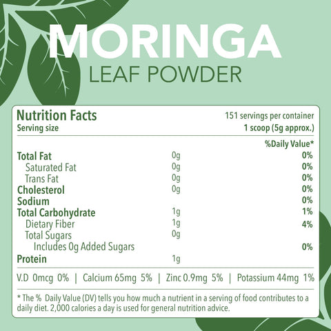 Organic Moringa Powder Moringa Oleifera Leaf Powder - VivoNu Nutrition