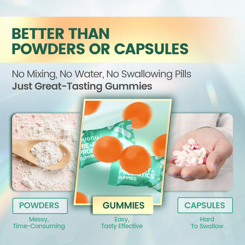 Probiotics for Digestive Health Gummies, 3 in 1 Intestinal Digestion, Contains 2 Billion CFU Probiotic, Zinc, Magnesium and Vitamin D3, Men's Probiotics for Women, Zero Sugar Non GMO 60 Gummy