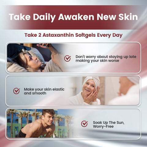 10 in 1 Astaxanthin 12mg Supplements, 4 Month Supply, Astaxantina Antioxidant from Fresh Haematococcus Pluvialis, Contains Lycopene, Grape Seed, Vitamin E, & More Supports Eye, Joints, Skin Health