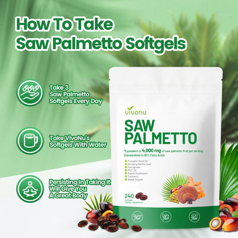 Saw Palmetto Supplement, 300 Capsules