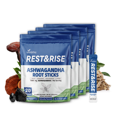 REST & RISE Ashwagandha & Himalayan Shilajit Honey Sticks