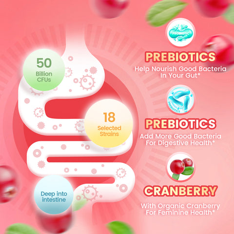 Vaginal Probiotics for Women, Feminine Balance pH Gummies for Healthy Odor