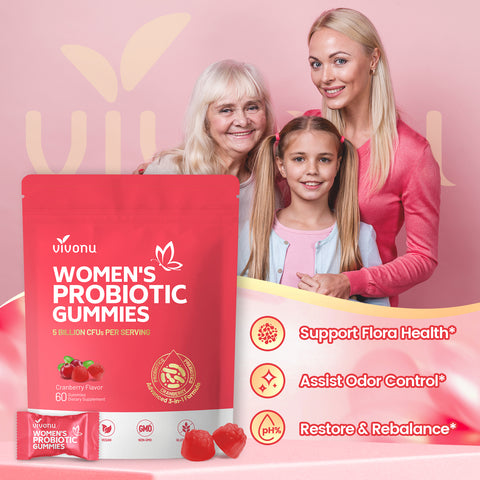 Vaginal Probiotics for Women, Feminine Balance pH Gummies for Healthy Odor