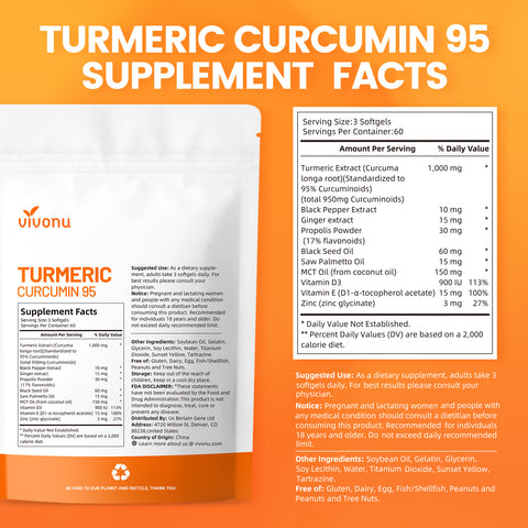 Turmeric Curcumin  with Black Pepper Capsules