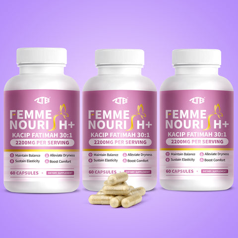 ZTEE FEMME NOURISH+ with Maca Root, Manjakani, Slippery Elm & Fenugreek – Supports and Maintains Women’s Health, Enhances Life Experience and Overall Well-Being