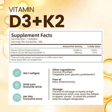 Vitamin D3 and K2 Supplements for Optimal Health Support