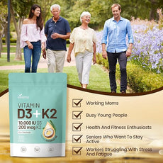 Vitamin D3 and K2 Supplements for Optimal Health Support