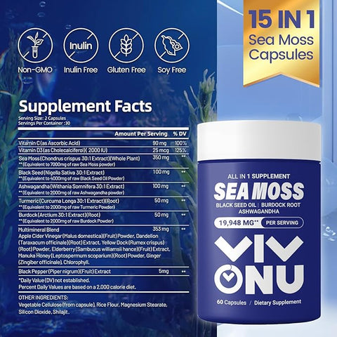 Sea Moss Black Seed Oil - VivoNu  Nutrition