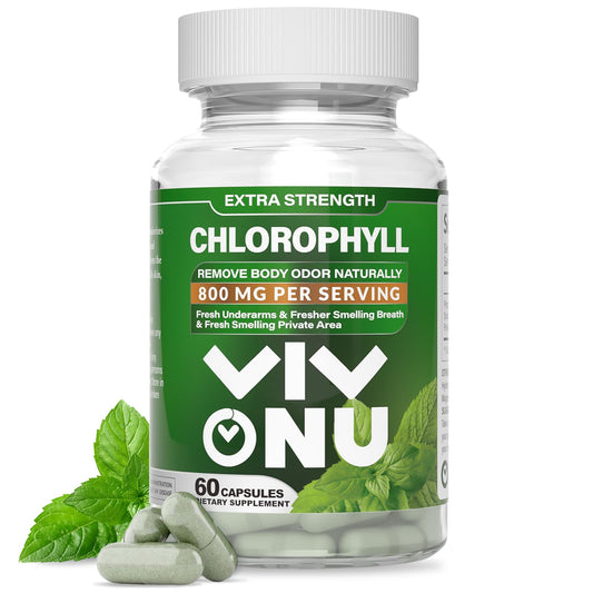 Chlorophyll Capsules 800 mg - Natural - VivoNu  Nutrition