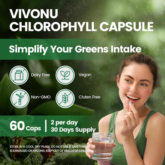 Chlorophyll Capsules 800 mg - Natural