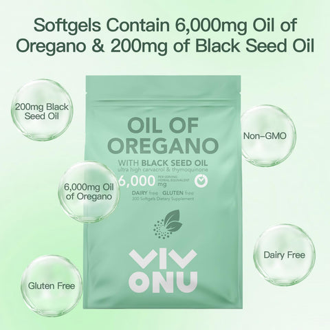 Oil of Oregano Softgels 6000mg - VivoNu  Nutrition