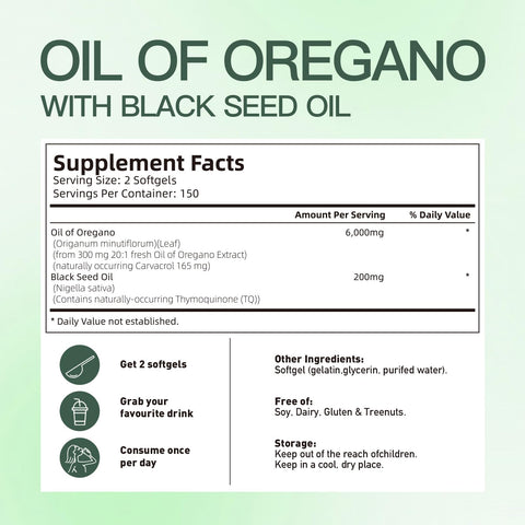 Oil of Oregano Softgels 6000mg - VivoNu  Nutrition